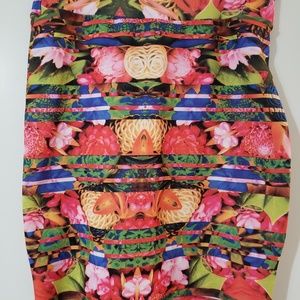 Stretchy Floral Pencil Skirt